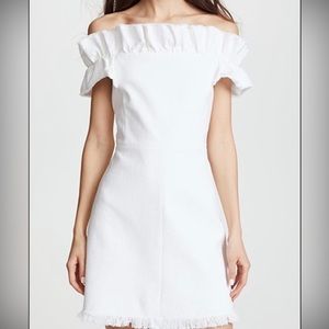 Rebecca Taylor Off the Shoulder Fray Dress